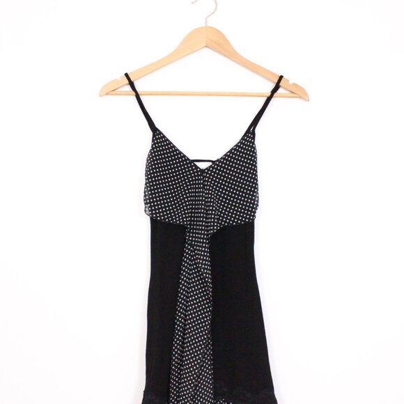 *Guess Y2K Black & White Polka Dot Mini Dress - Picture 5 of 7